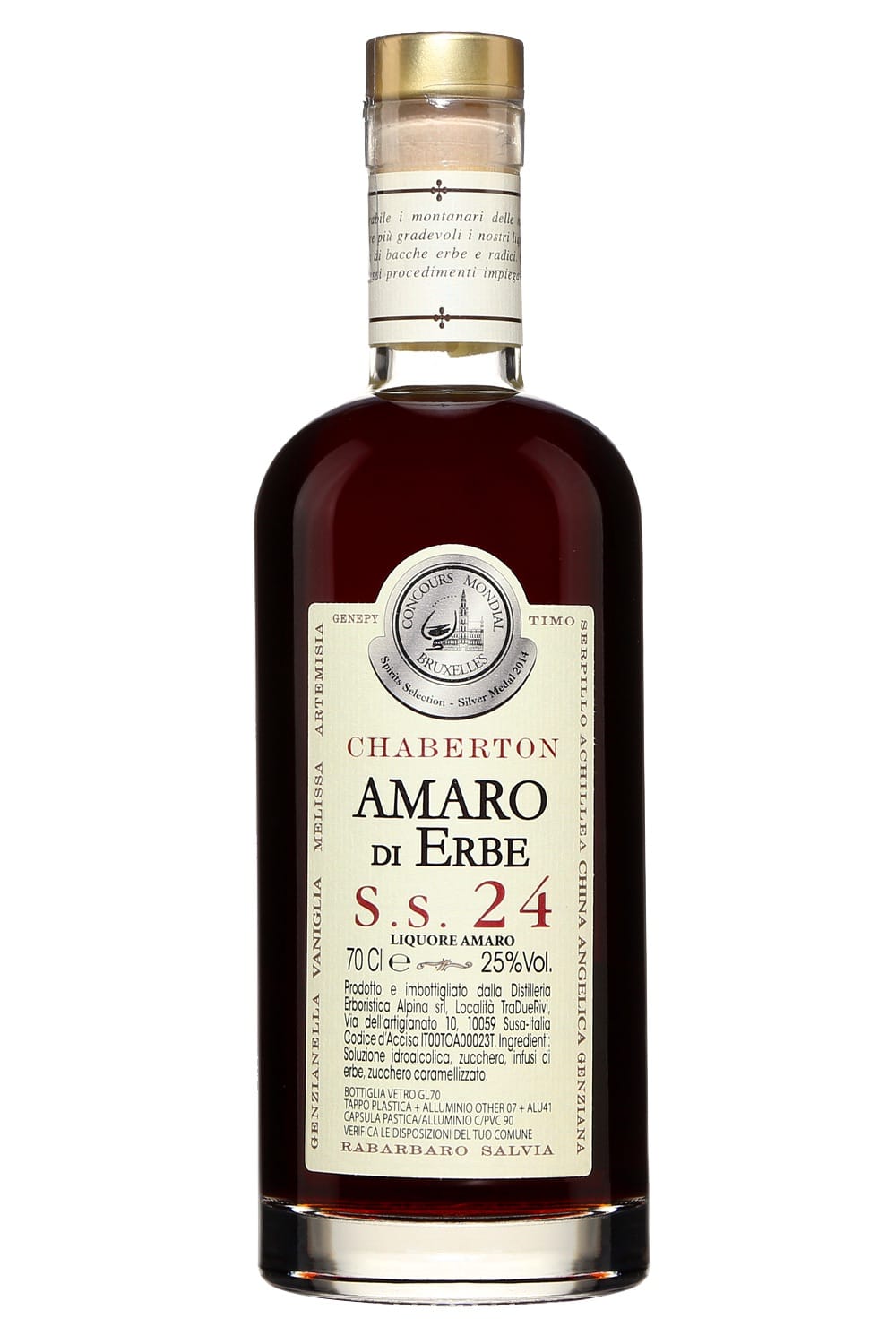 Distilleria Erboristica Alpina <br> Liqueur amère <br>Amaro di Erbe SS24 Chaberton